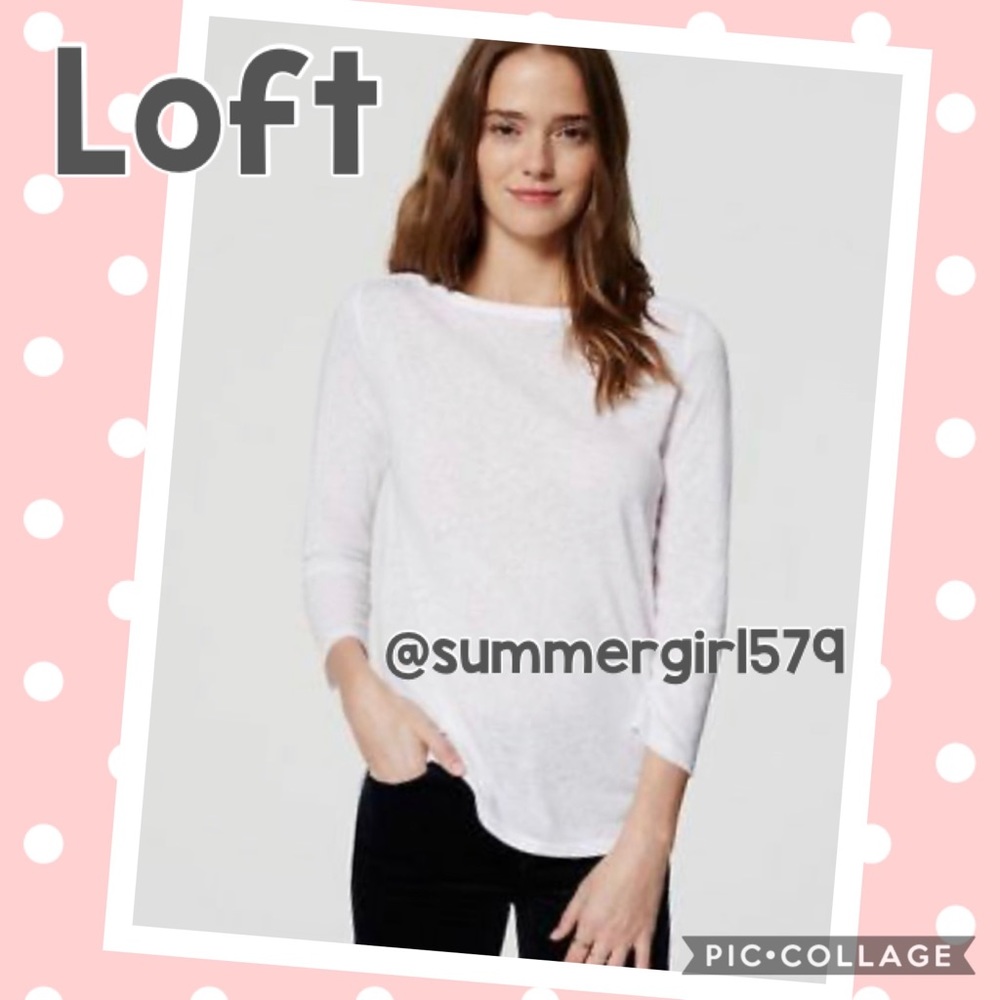 EUC Ann Taylor Loft Boatneck Long Sleeve T